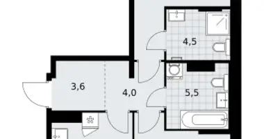 Appartement 2 chambres dans Kommunarka, Russie