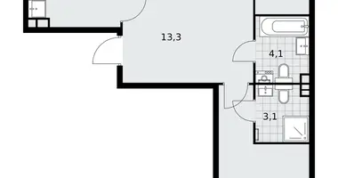 Mieszkanie 3 pokoi w Troick, Rosja
