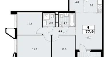 Apartamento 4 habitaciones en Kommunarka, Rusia