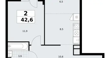 Apartamento 2 habitaciones en Vnukovo, Rusia