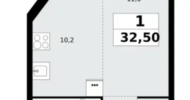 Квартира 1 комната в Москва, Россия