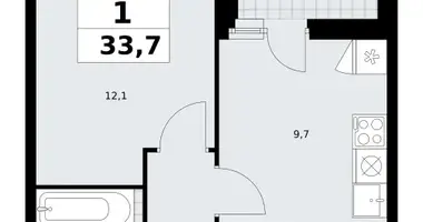 1 room apartment in Kommunarka, Russia