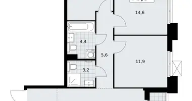 Wohnung 3 zimmer in Troizk, Russland