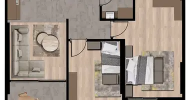 Wohnung 3 zimmer in Akdeniz, Türkei