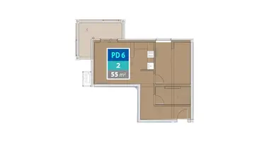 Appartement 2 chambres dans Provodina, Monténégro