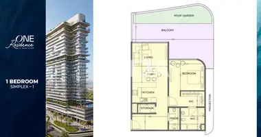 Wohnung 2 zimmer in Abu Dhabi, Vereinigte Arabische Emirate