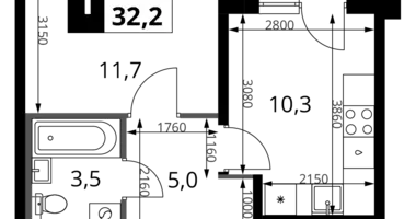 1 room apartment in Khimki, Russia