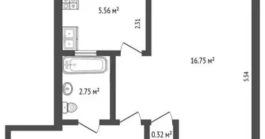 Wohnung 1 zimmer in Minsk, Belarus