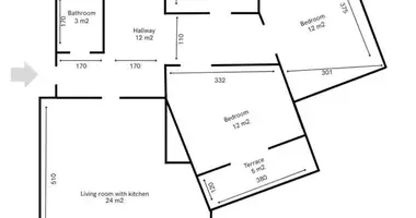 Квартира в Тиват, Черногория