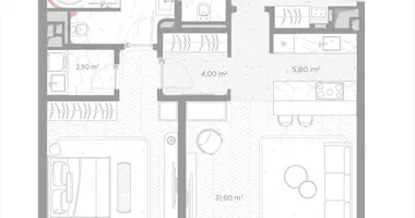 Appartement 1 chambre dans Moscou, Russie