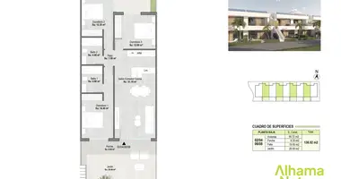Bungalow 3 bedrooms in Alhama de Murcia, Spain