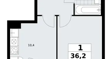 Wohnung 1 zimmer in Troizk, Russland