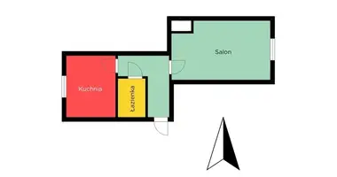 Apartamento 1 habitación en Lodz, Polonia
