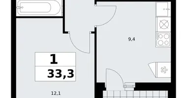 Wohnung 1 zimmer in Kommunarka, Russland