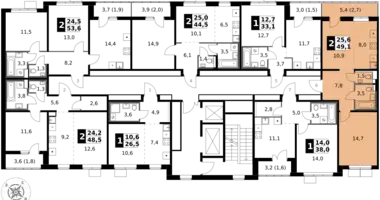 Mieszkanie 2 pokoi w Leninsky District, Rosja