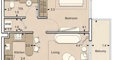 1 bedroom apartment in Dubai, United Arab Emirates