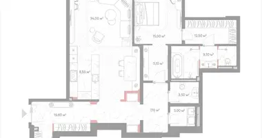 Wohnung 1 zimmer in Moskau, Russland