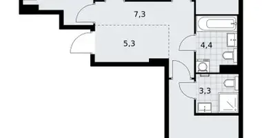 3 room apartment in Kommunarka, Russia