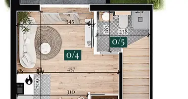 Wohnung 1 zimmer in Klepacze, Polen