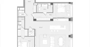 Mieszkanie 2 pokoi w Moskwa, Rosja