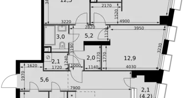Apartamento 4 habitaciones en Moscú, Rusia