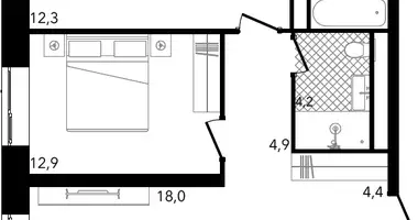 2 bedroom apartment in Moscow, Russia