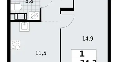 Mieszkanie 1 pokój w Krasnoye Selo, Rosja