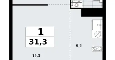 1 room apartment in Kommunarka, Russia