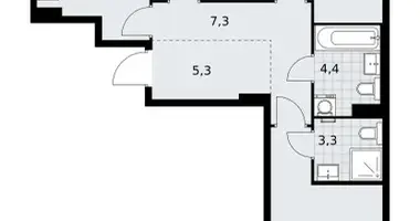 3 room apartment in Kommunarka, Russia
