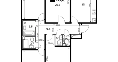 Apartamento 4 habitaciones en Leninsky District, Rusia