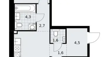 Квартира 2 комнаты в район Троицк, Россия