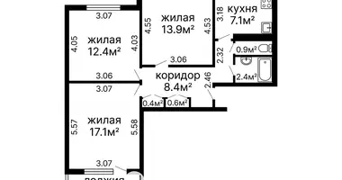 Квартира 3 комнаты в Минск, Беларусь