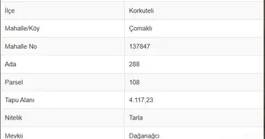 Участок земли в Comakli, Турция