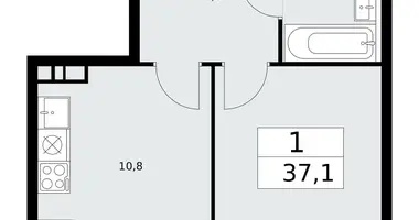 1 room apartment in Kommunarka, Russia