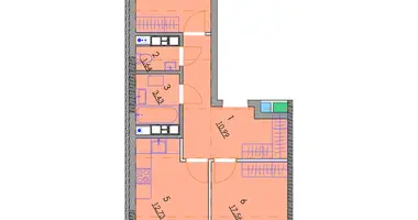 2 room apartment in Minsk, Belarus