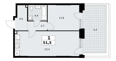 Appartement 1 chambre dans Kommunarka, Russie