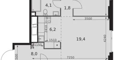 4 room apartment in Moscow, Russia
