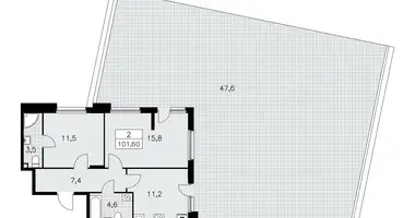 2 room apartment in Kommunarka, Russia