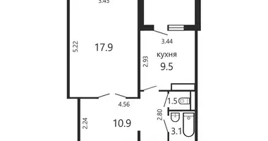 Wohnung 1 zimmer in Minsk, Belarus
