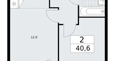 2 room apartment in Vnukovo, Russia