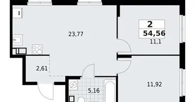 Appartement 2 chambres dans Lagolovskoe selskoe poselenie, Russie