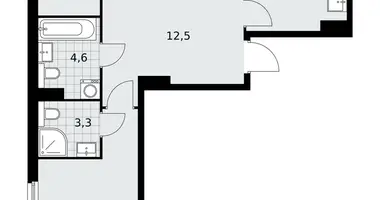 3 room apartment in Kommunarka, Russia
