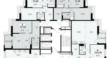 Mieszkanie 3 pokoi w Kommunarka, Rosja