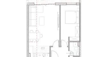 Квартира 1 комната в Boreti, Черногория