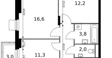 Appartement 2 chambres dans Sapronovo, Russie