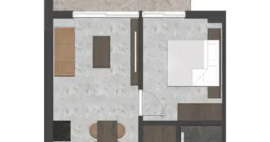 2 room apartment in Kestel, Turkey