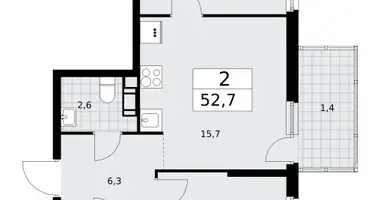 Mieszkanie 2 pokoi w Krasnoye Selo, Rosja