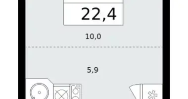 Mieszkanie 1 pokój w Kommunarka, Rosja