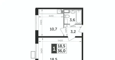 1 room apartment in Leninsky District, Russia