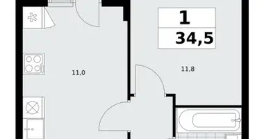 Appartement 1 chambre dans Kommunarka, Russie